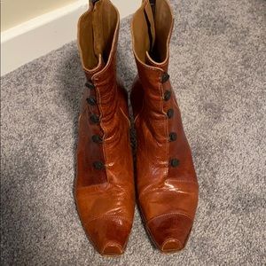 CYDWOQ  Vintage Handmade Leather Boot Size 39 1/2
